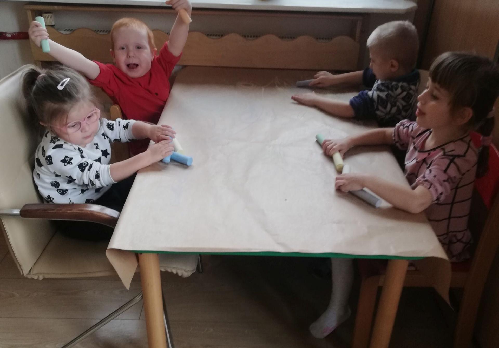 Wiosenny krajobraz - praca grupy IV przedszkola